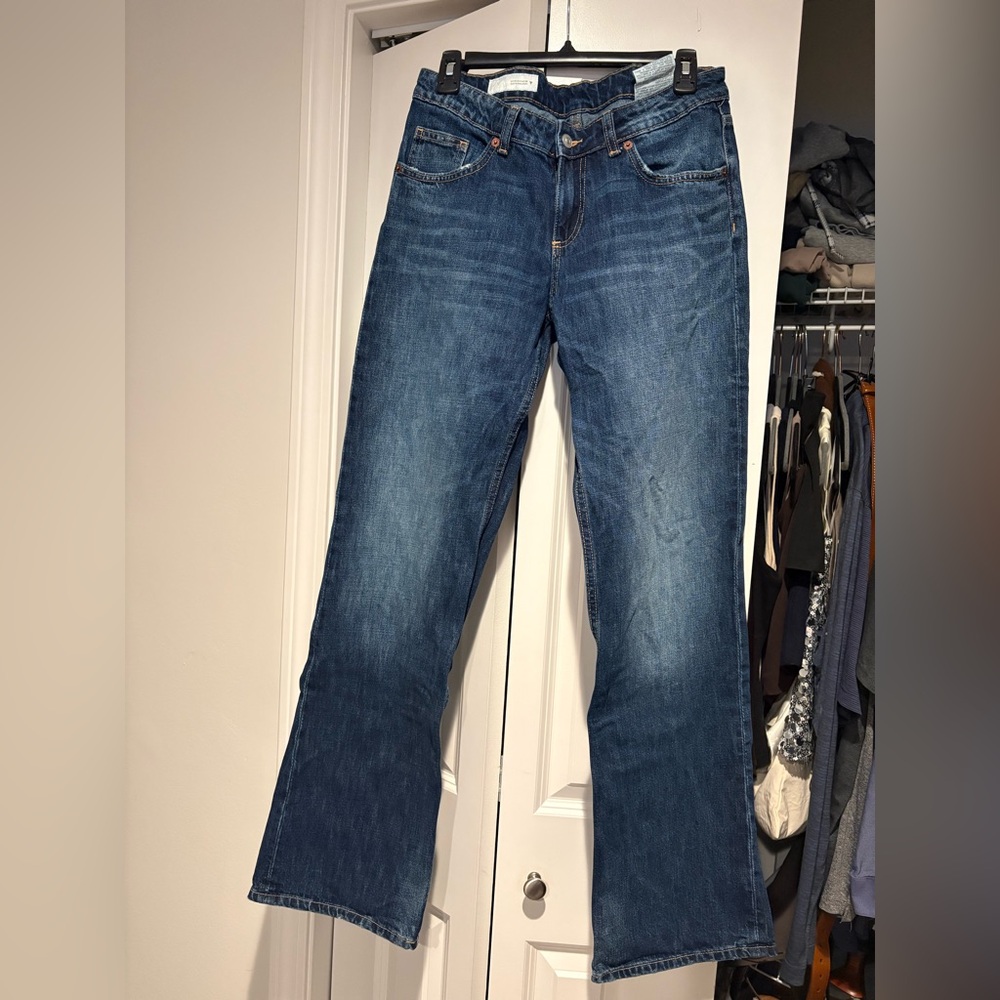 Zara TRF Low Rise Wide Leg Jeans